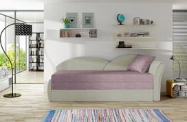 Sofa - lova NORE Aga, pilka/violetinė