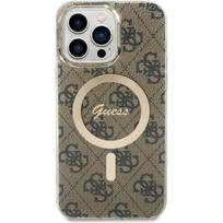 deklas iphone 15 pro guess - Guess "GUHMP15XH4STW IML 4G MagSafe Case for iPhone 15 Pro Max" Brown - 1 nuotrauka