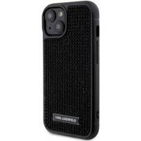 deklas apple iphone 14 - Karl Lagerfeld "Rhinestone Plate Metal Logo Case iPhone 15" Black - 1 nuotrauka