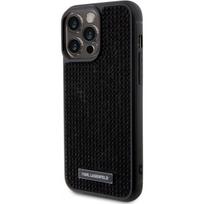 Karl Lagerfeld "Rhinestone Plate Metal Logo Case iPhone 15 Pro Max" Black