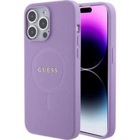 deklas iphone 15 pro guess - Guess "GUHMP15XPSAHMCU Saffiano MagSafe iPhone 15 Pro Max" Purple - 1 nuotrauka