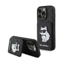 apple iphone 6 - Karl Lagerfeld "Saffiano Cardslots and Stand Monogram Choupette iPhone 15 Pro Max" - 1 nuotrauka