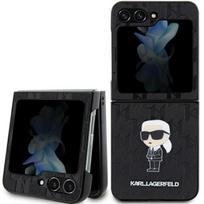 Karl Lagerfeld "Saffiano Monogram Ikonik Pin Galaxy Z Flip5" Black