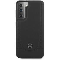 s21 deklas - Mercedes-Benz "MEHCS21MARMBK Leather Urban Cover Galaxy S21 Plus" Black - 1 nuotrauka