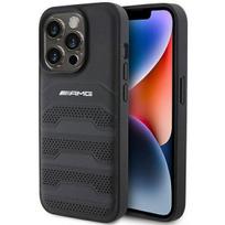 Mercedes-Benz "Leather Debossed Lines iPhone 15 Pro" Black