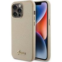 deklas iphone 15 pro guess - Guess "Glitter Glossy Script iPhone 15 Pro Max" Light Gold - 1 nuotrauka