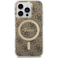 deklas iphone 15 pro guess - Guess "GUHMP15LH4STW IML 4G MagSafe Case iPhone 15 Pro" Brown - 1 nuotrauka