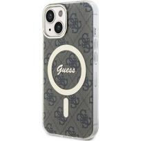 Guess "GUHMP15SH4STW IML 4G MagSafe Case iPhone 15" Brown