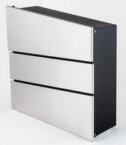 Pašto dėžutė Haushalt PD970, sidabro/juoda, 40 cm x 12 cm x 40 cm
