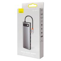 hdmi ilgintuvas - Hub 11in1 Baseus Metal Gleam Series, USB-C to 3x USB, USHBASCAHUB_CT0G - 3 nuotrauka