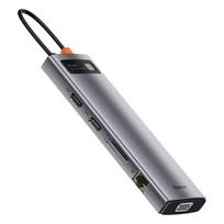 hdmi ilgintuvas - Hub 11in1 Baseus Metal Gleam Series, USB-C to 3x USB, USHBASCAHUB_CT0G - 7 nuotrauka