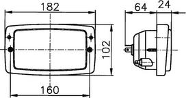 Priekinis žibintas HELLA 1AD996 018-651 CASE IH CS