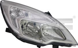 Priekinis žibintas TYC TYC 20-12484-05-2 OPEL MERIVA B