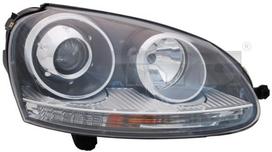 Priekinis žibintas TYC TYC 20-11258-05-2 VW GOLF V, JETTA III