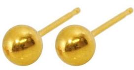 Caflon Fashion Sense Earrings 5mm Ball Gold Plated