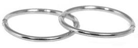 Caflon Fashion Sense Earrings 12.7mm Hoop White
