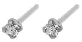 Caflon Fashion Sense Earrings 2mm Zirconium Stainless