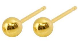 Caflon Fashion Sense Earrings 4mm Ball Gold Plated