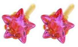 Caflon Fashion Sense Earrings 5mm Zirconium Star Pink