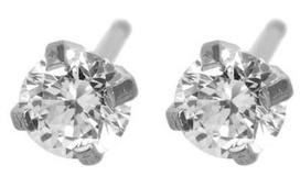 Caflon Fashion Sense Earrings 4mm Zirconium Stainless