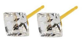 Caflon Fashion Sense Earrings 6mm Crystal Square