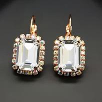 Diamond Sky Earrings With Crystals From Swarowski Lurdes II Classic