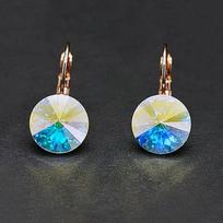 Diamond Sky Earrings With Crystals From Swarowski Klaris II Aurore Boreale