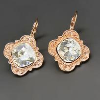 Diamond Sky Earrings With Crystals From Swarowski Nostalgia III Classic