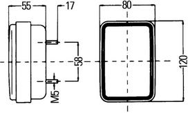 Galinis žibintas HELLA 2SD997 131-051