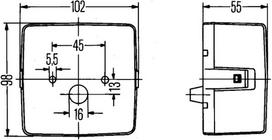 Galinis žibintas HELLA 2SE004 623-001