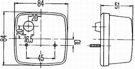 Posūkio žibintas HELLA 2BA003 014-111