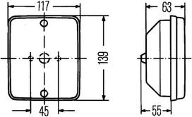 Posūkio žibintas HELLA 2BA003 236-027