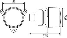 Posūkio žibintas HELLA 2BA008 221-107