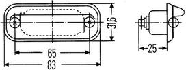 Valst. numerio apšvietimo žibintas HELLA 2KA001 378-001
