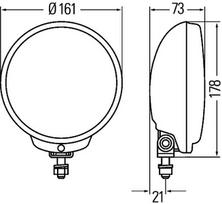 Ilgųjų šviesų žibintas HELLA 1F6010 952-011