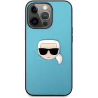 Karl Lagerfeld "KLHCP13XPKMB PU Leather Karl Head Case iPhone 13 Pro Max" Blue