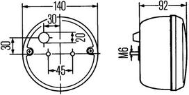 Atbulinės eigos žibintas HELLA 2ZR001 423-001