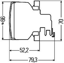 Atbulinės eigos žibintas HELLA 2ZR009 001-117