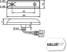Galinis žibintas HELLA 2TM357 010-011