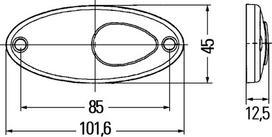 Galinis žibintas HELLA 2TM964 295-101