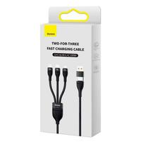 baseus usb type c laidas 2m - Baseus Flash 3in1 USB-C/USB-A 100W 1.2m (juodas) - 4 nuotrauka
