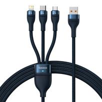 Baseus Flash 3in1 USB-A 1.2m (mėlynas)