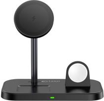 magsafe pakrovejas 3in1 - Tech-Protect wireless charger QI15W A22 3in1 Magnetic MagSafe, black - 1 nuotrauka