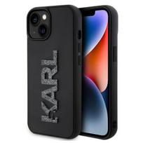 iphone 13 telefono deklas karl lagerfeld - Karl Lagerfeld "KLHCP15S3DMBKCK Hardcase 3D Rubber Glitter Logo iPhone 15" - 1 nuotrauka