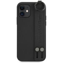 iphone 12 black mini - Mercedes-Benz "MEHCP12SLSSBK Leather Hand Strap Case iPhone 12 mini" Black - 1 nuotrauka