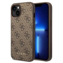 Guess "GUHCP15MG4GFBR Hardcase 4G Metal Gold Logo iPhone 15 Plus" Brown