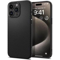 iphone telefonai - Spigen "Liquid Air iPhone 15 Pro" Matte Black - 1 nuotrauka
