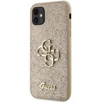 iphone xr deklai - Guess "GUHCN61HG4SGD Hardcase Glitter Script Big 4G iPhone 11/ XR" Gold - 1 nuotrauka