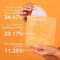 lakstines veido kaukes aimx - AIMX Greito poveikio skaistinanti veido kaukė su vitaminu C „Brighten Me“, 1vnt - 2 nuotrauka
