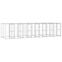 Lauko voljeras šunims, galvanizuotas plienas, 16,94m²